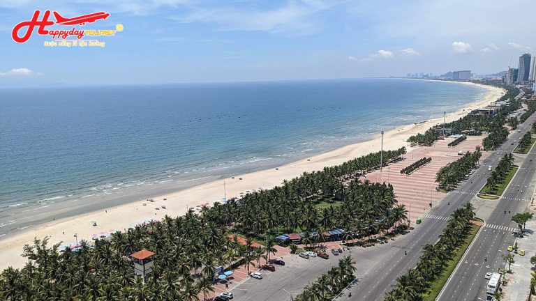 Kinh nghiệm đi Đà Nẵng tự túc: toàn cảnh bãi biển Mỹ Khê Đà Nẵng với cung đường ven biển Võ Nguyên Giáp
