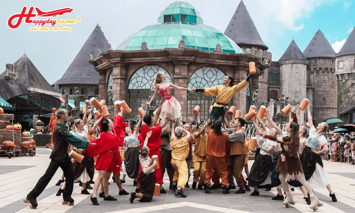 Biểu diễn nghệ thuật sôi động tại khu du lịch Sun World Ba Na Hills